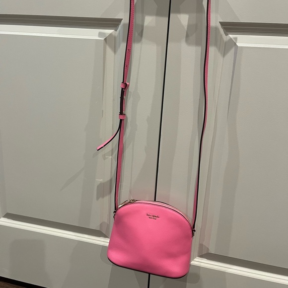 Kate Spade Pink Saffiano Leather Dome Crossbody Purse - Picture 2 of 13